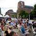 Patrons sit in the beer garden and listen to music on Friday, June 21. Daniel Brenner I AnnArbor.com